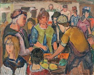 Gerrit Hondius (Dutch/American, 1891-1970)      Marketplace