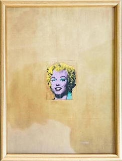 After Andy Warhol, Gold Marilyn Monroe- Print