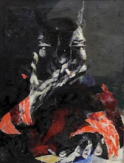 Ennio Calabria (Italian, b. 1937)- Oil on Canvas