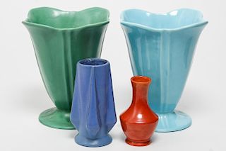 Art Deco Catalina California Art Pottery, 4 Vases