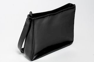 Asprey of London Black Leather Handbag, Vintage