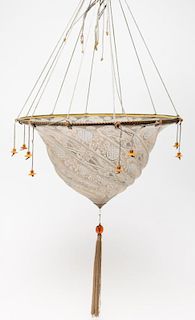 Fortuny Hanging Light Shade, in Hand-Painted Glass