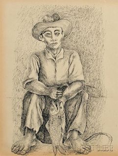 Mario Carreño (Cuban, 1913-1999)      Seated Fisherman with His Catch
