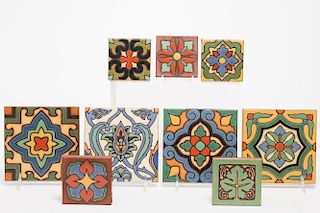 California Art Pottery "RTK Studios" Tiles, 9
