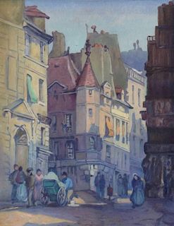 Abel G. Warshawsky (American, 1883-1962)Rue Ecole de Medecine, Paris