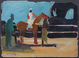 Joseph Benjamin OÕSickey (American, 1918-2013)
Race Horse and Groom, c. 1960
