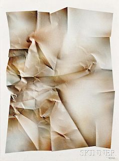 Leonardo M. Nierman (Mexican, b. 1932)      Untitled (Crinkled Paper)