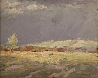 George Glenn Newell (American, 1870-1947)
Landscape, Open Field,  ca. 1910