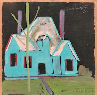 Jimmy Lee Sudduth (American, 1910-2007)      Blue House