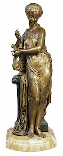 Bronze Figure of the Muse Erato, 19th Century French School, c.1830