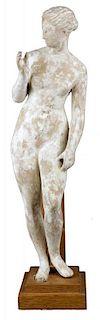 A Terracotta Figure of a Standing Nude, after the Antique, c.1920