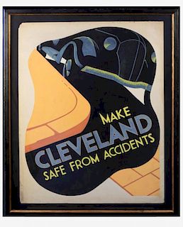 William A. Van Duzer (American, 1917-2005) 
Make Cleveland Safe from Accidents