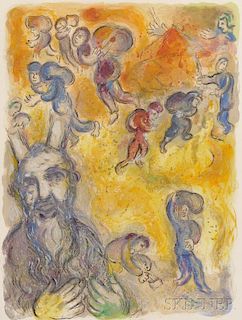 Marc Chagall (French/Russian, 1887-1985)      Moses Looked Upon his Brethren's Burdens
