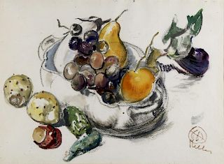 Henry George Keller (American, 1869-1949)Still Life, Bowl of Fruit