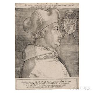 Albrecht Dürer (German, 1471-1528)      Cardinal Albrecht of Brandenburg (The Large Cardinal)