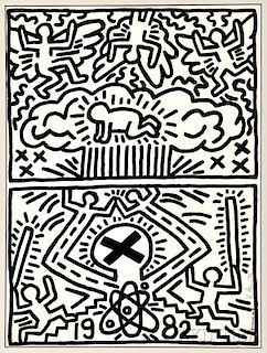 Keith Haring (American, 1958-1990)      Poster for Nuclear Disarmament