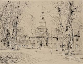 Childe Hassam (American, 1859-1935)      Independence Hall