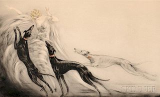 Louis Icart (French, 1888-1950)      Coursing II