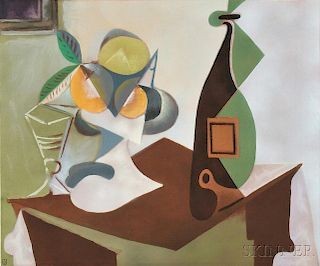 After Pablo Picasso (Spanish, 1881-1973)      Nature morte au citron et aux oranges