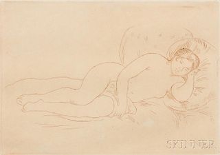 Pierre-Auguste Renoir (French, 1841-1919)      Femme nue couchée (tournee à droite), 2e planche