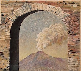 Clarence Holbrook Carter (American, 1904-2000)
Volcano and arch, Taormina, 1961