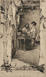 James Abbott McNeill Whistler (American, 1834-1903)      The Rag Gatherers