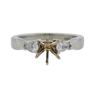 Platinum 14K Gold Diamond Engagement Ring Mounting