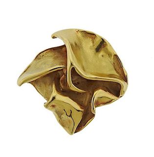 Balbinot Modernist 18k Gold Brooch Pin