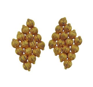Lalaounis Greece 18k Gold Earrings