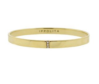 Ippolita Senso 18k Gold Diamond Bangle Bracelet