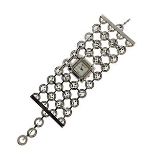 Valentino Stainless Steel Crystal Bracelet Watch