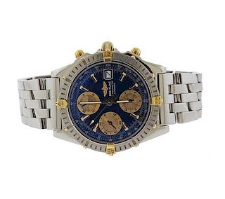 Breitling Chronomat 18k Gold Steel Watch B13352