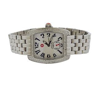 Michele  Urban  Diamond Steel Watch