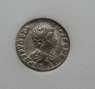 Geta Caesar 209 212 AD Denarius Silver Ancient Coin