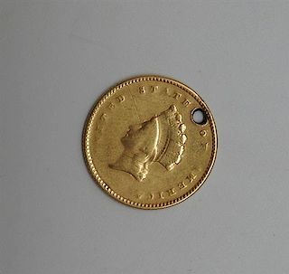 1854 Indian Princess 1 Dollar Gold US Coin