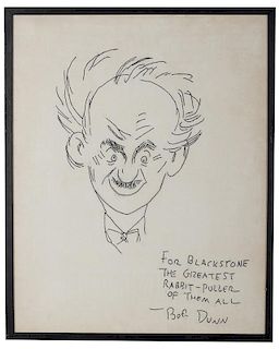 Napkin Caricature of Blackstone.