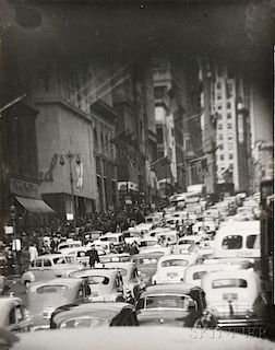 T. Lux Feininger (German/American, 1910-2011)      Traffic in New York