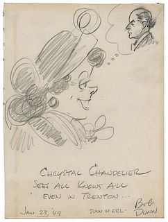 Original Drawing of Chrystal and Joseph Dunninger.