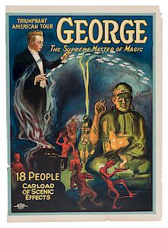 George The Supreme Master of Magic. Carload of Scenic Effects.
