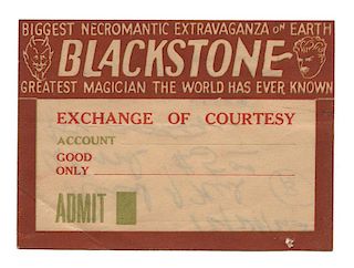 Blackstone Exchange of Courtesy Pass.