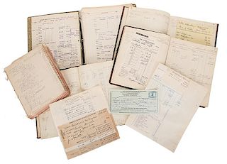 Group of Early Blackstone Financial Ledgers and Salary Statements.