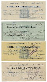 Group of 10 Checks Signed by Harry Blackstone.