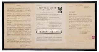 Framed Resolution of Colon, Mich., to Rename Main Street to Blackstone Avenue.