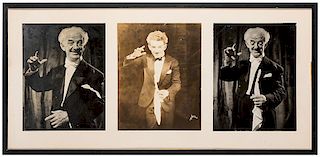 Framed Display of Photographs of Blackstone’s Dancing Handkerchief.