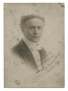 Portrait Inscribed and Signed By Houdini to “L. Hoffman”.