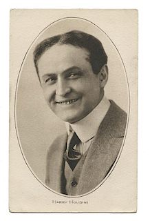 Real Photo Portrait Postcard of Houdini.