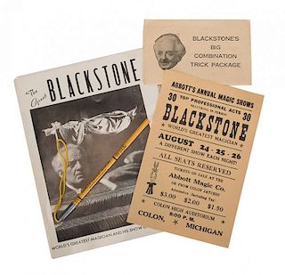 Group of Blackstone Sr. Memorabilia.