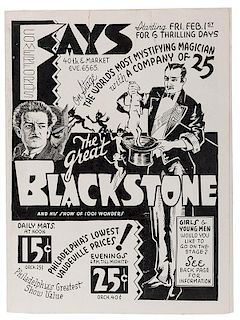 Blackstone Pictorial Vaudeville Program.