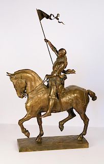 Emmanuel Fremiet (French, 1824-1910) Jeanne d'Arc a Cheval