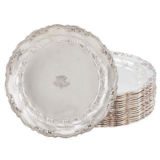SET OF TIFFANY & CO. STERLING SILVER DINNER PLATES
